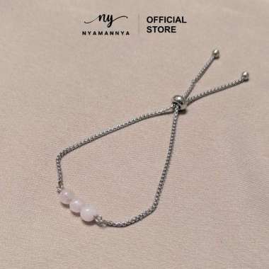 Nyamannya Adjustable Reguler Bracelet Flourite untuk Afirmasi Meningkatkan Kemampuan Intuitif Emas