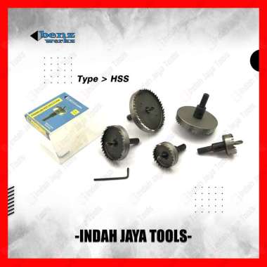 BENZ Premium HSS Holesaw Besi 32 35 38 40 42 45 50 55 60 65 70 75 mm - Hole Saw Mata Bor Kayu Peluba