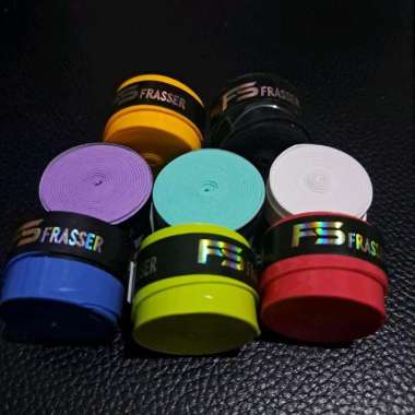 GRIP KARET FRASSER ORIGINAL POLOS DAN BINTIK UNTUK BADMINTON BULUTANGKIS Polos