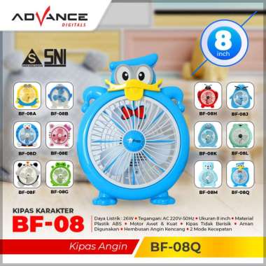 Advance Kipas Angin Portable 8 Inch Kipas Angin Karakter Lucu BF 08 Series BF 08E Hello Kitty