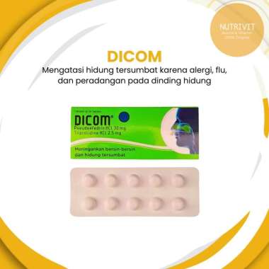 DICOM 10 TABLET | REDAKAN HIDUNG TERSUMBAT DAN BERSIN BERSIN