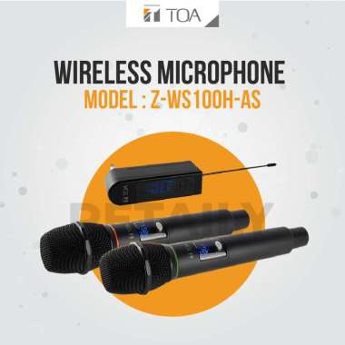 Wireless Microphone TOA Z-WS100H Mic 2ch Handheld Garansi Resmi