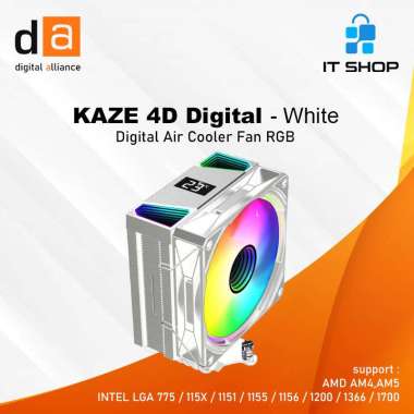 Digital Alliance KAZE 4D DIGITAL RGB Air Cooler CPU Fan - White