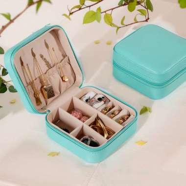 Kotak Perhiasan Box Tempat Penyimpanan Anting Cincin Kalung Emas Travel Jewelry Tosca