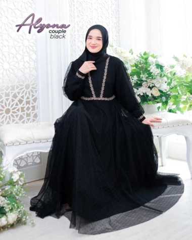 KIUKIU ALYONA DRESS - GAMIS MUSLIMAH BAHAN SYAKILLA MIX TILE - RENDA DADA - GAMIS XL BUSUI IKAT PING