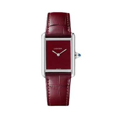 Cartier Tank Must Large 34 - WSTA0054 Claret Lacquered Alligator Leather Strap Red
