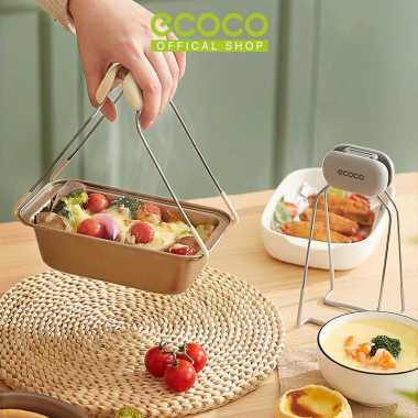 ECOCO Tray Clip Grey - Pengait Piring Mangkok Pencapit Tahan Panas Kuat Tidak licin Capitan Piring S