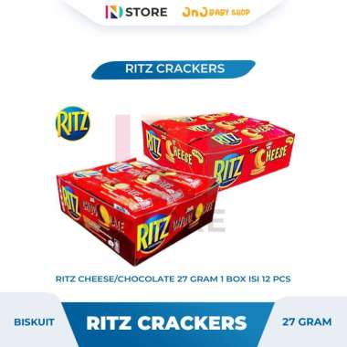 Ritz Crackers Biskuit Rasa Cheese/Chocolate Kemasan 27gr Paket 1 BOX RITZ CHEESE BOX 27GR