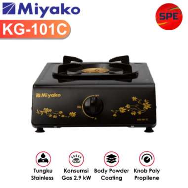 KOMPOR GAS 1 TUNGKU MIYAKO KG-101C / KG101C GARANSI RESMI (MEDAN)