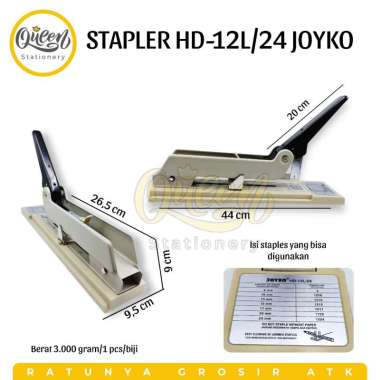 1 PCS STAPLER HD-12L/24 JOYKO / STAPLES BESAR / STAPLES JILID TENGAH / HEAVY DUTY STAPLER