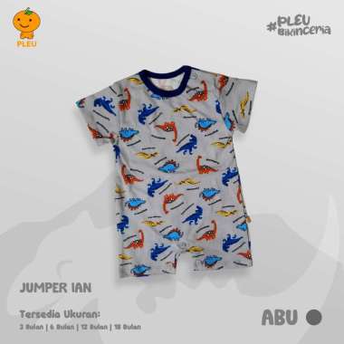 PLEU Jumper Ian | Baju Anak Laki Laki Usia 3-18 Bulan 3 bulan Abu-abu