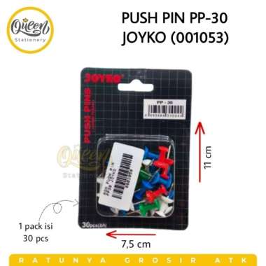 5 BLISTER PUSH PINS JOYKO / PINES / PAKU MADING / PUSH PIN JOYKO PP30 001053