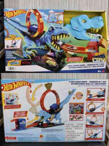 mainan anak hotwheels city track t-rex chomp down track diecast hotwheels city track t-rex chomp dow