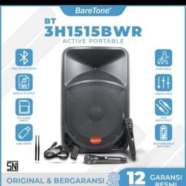BareTone Speaker Portable Wireless BT 3H1515BWR ( 15 inch )