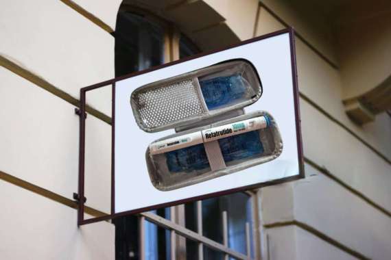 Mockup bisnis desain tanda toko etalase retatrutide 10mg not Rybelsus10