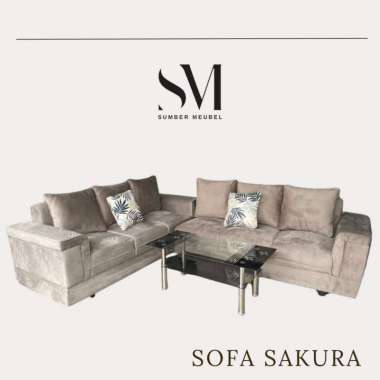 SOFA SAKURA + MEJA KACA