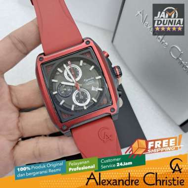 JAM ALEXANDRE CHRISTIE PRIA 6614 AC6614 AC 6614 RED ORIGINAL NG RS JAM TANGAN PRIA ALEXANDRE CHRISTI