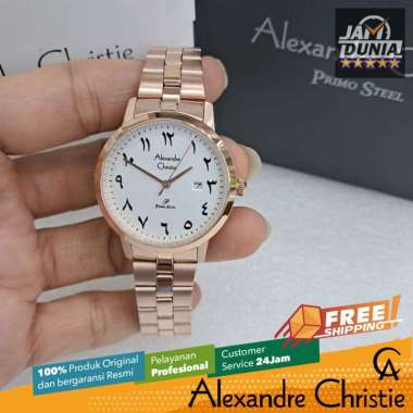 JAM ALEXANDRE CHRISTIE PRIMO WANITA 1007 AC1007 AC 1007 ROSE GOLD WHITE ORIGINAL NG ST JAM TANGAN WA