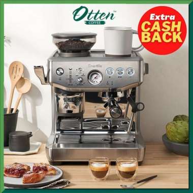 Breville - Coffee Machine The Barista Express Impress (Steel) - BES876BSS