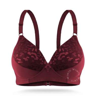WIMIU AFF BH Wanita Bra Wanita Pakaian Dalam Wanita 001370 Merah Muda 42