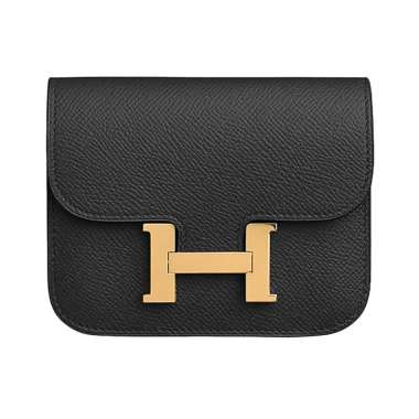 Hermès Constance Slim Wallet Black Epsom Ghw Black