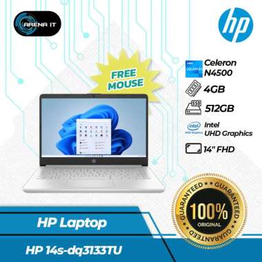 Laptop HP 14s-dq3133TU [Intel Celeron N4500 / Intel UHD Graphics / 4GB RAM / 512GB SSD / Windows 11