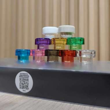 DRIPTIP 810 Clear Edition I Driptip untuk Nitrous RDA Goon RDA Dead Rabbit Ultem (kuning)