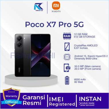 Poco X7 Pro 5G 12/512 GB Garansi Resmi 12/512 black