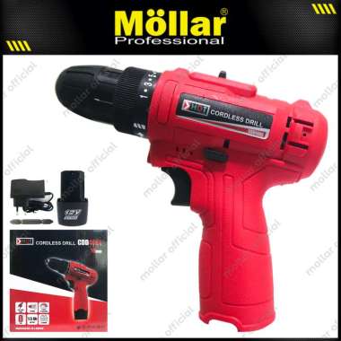 HDT CDD400E 1 Baterai Cordless Drill 12V Mesin Bor Baterai Cas Charger Mata Obeng