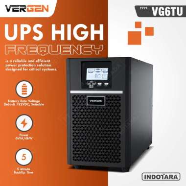 UPS 1 Phase 6KVA Vergen Heavy Duty High Frequency UPS System VG6TU