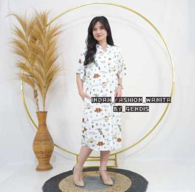 Dress lengan pendek nagita terbaru bahan rayon premium kode 5