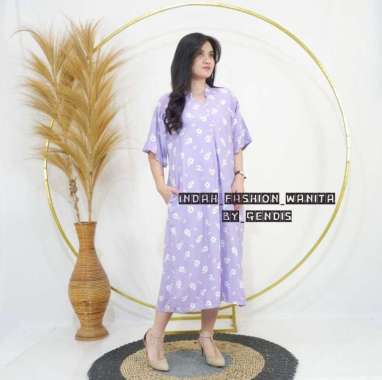 Dress lengan pendek nagita terbaru bahan rayon premium kode 2