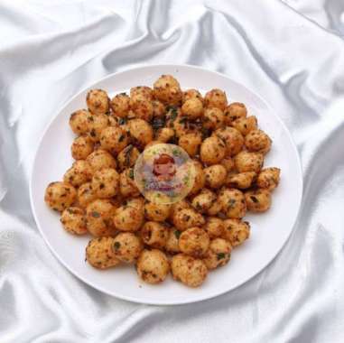 250gr Cimol Kering Pedas Daun Jeruk snack asin pedas enak halal ( DS bgr )