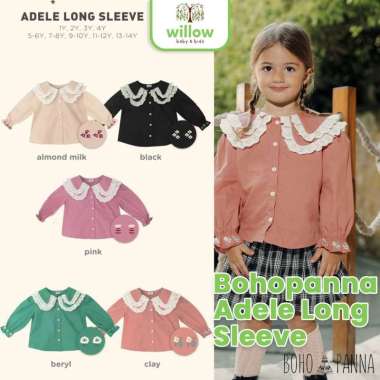 Baju Atasan Anak - Bohopanna Adele Long Sleeve 7-8Y Pink