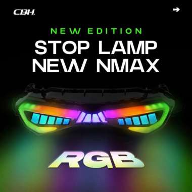 Stop Lamp Lampu Stop Nmax New 2020 2021 2022 2023 2024 Sein Sen Led RGB Rainbow Running Pnp Merek CB