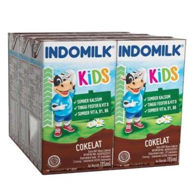 Promo Harga Indomilk Susu UHT Kids Stroberi per 6 tpk 115 ml - Blibli