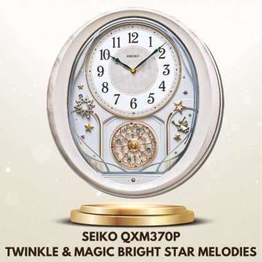 Seiko QXM370P Jam Dinding Seiko Twinkle & Magic Bright Star Melodies In Motion Original