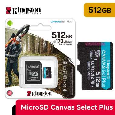 MicroSD Kingston 512 GB Canvas GO Plus Adapter SDCG3