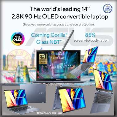 Asus TP3407SA OLED7151M Ultra 7 256V/16GB/512GB SSD/14" WUXGA Touch/W11+OHS Vivobook 14 Flip