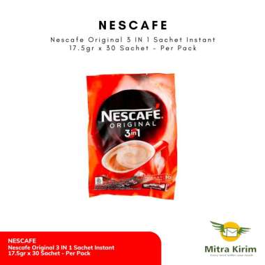 Promo Harga Nescafe Original 3 in 1 per 30 sachet 17 gr - Blibli