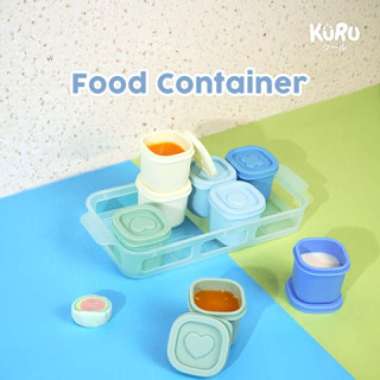 Kuru Baby Silicone Food Container Storage Box | Wadah penyimpanan Makanan Mpasi Bayi