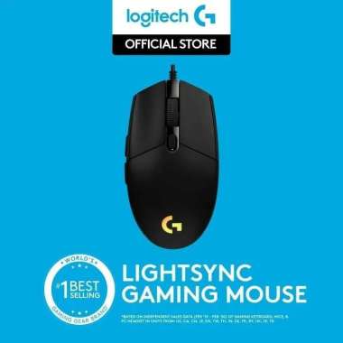 Logitech G203 Mouse Gaming Wired RGB Lightsync with Macro Black