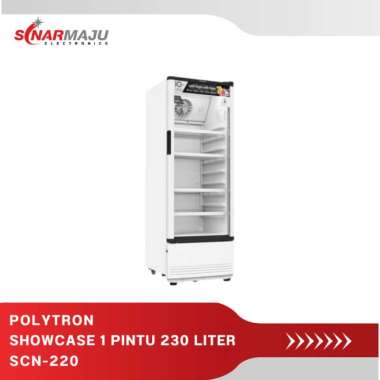 SHOWCASE 1 PINTU POLYTRON 230 LITER SCN-220