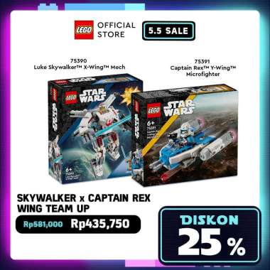 LEGO Star Wars Bundle - LEGO Star Wars 75390 Luke Skywalker X-Wing Mech + LEGO Star Wars 75391 Capta