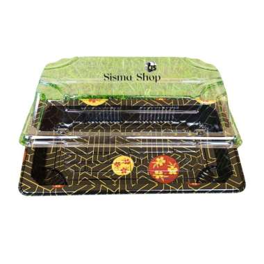 Tray Mika Sushi WL 00 / Mika Box Sushi WL-00 / Tray Sushi Motif Sakura + Tutup