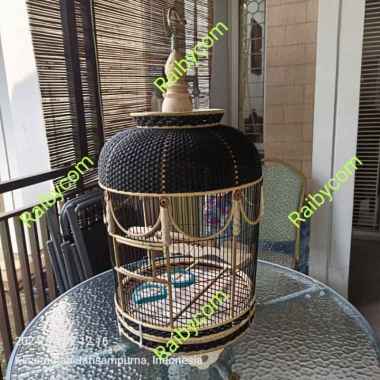 KANDANG BURUNG PERKUTUT ROTAN MODEL RAJUT SANGKAR ANYAMAN KUTUT LOKAL