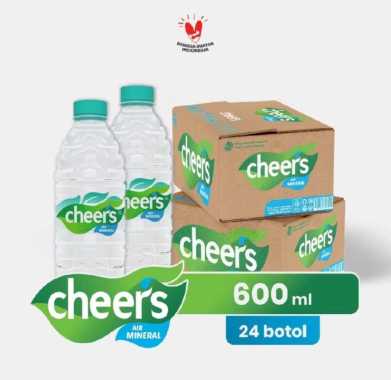 Air Mineral Botol Cheers Natural Spring Water 600ml (24 botol)