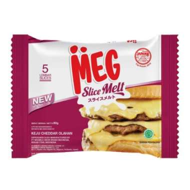 Promo Harga MEG Cheddar Slice Melt 80 gr - Blibli