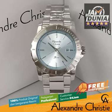 JAM TANGAN WANITA ALEXANDRE CHRISTIE ANALOG ORIGINAL SILVER BLUE 6141 AC 6141 AC6141 ACF6141 CT