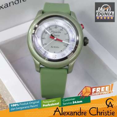 JAM TANGAN PRIA ALEXANDRE CHRISTIE ORIGINAL KARET GREEN 9397 AC 9397 AC9397 ACF9397 AC AURORA CT